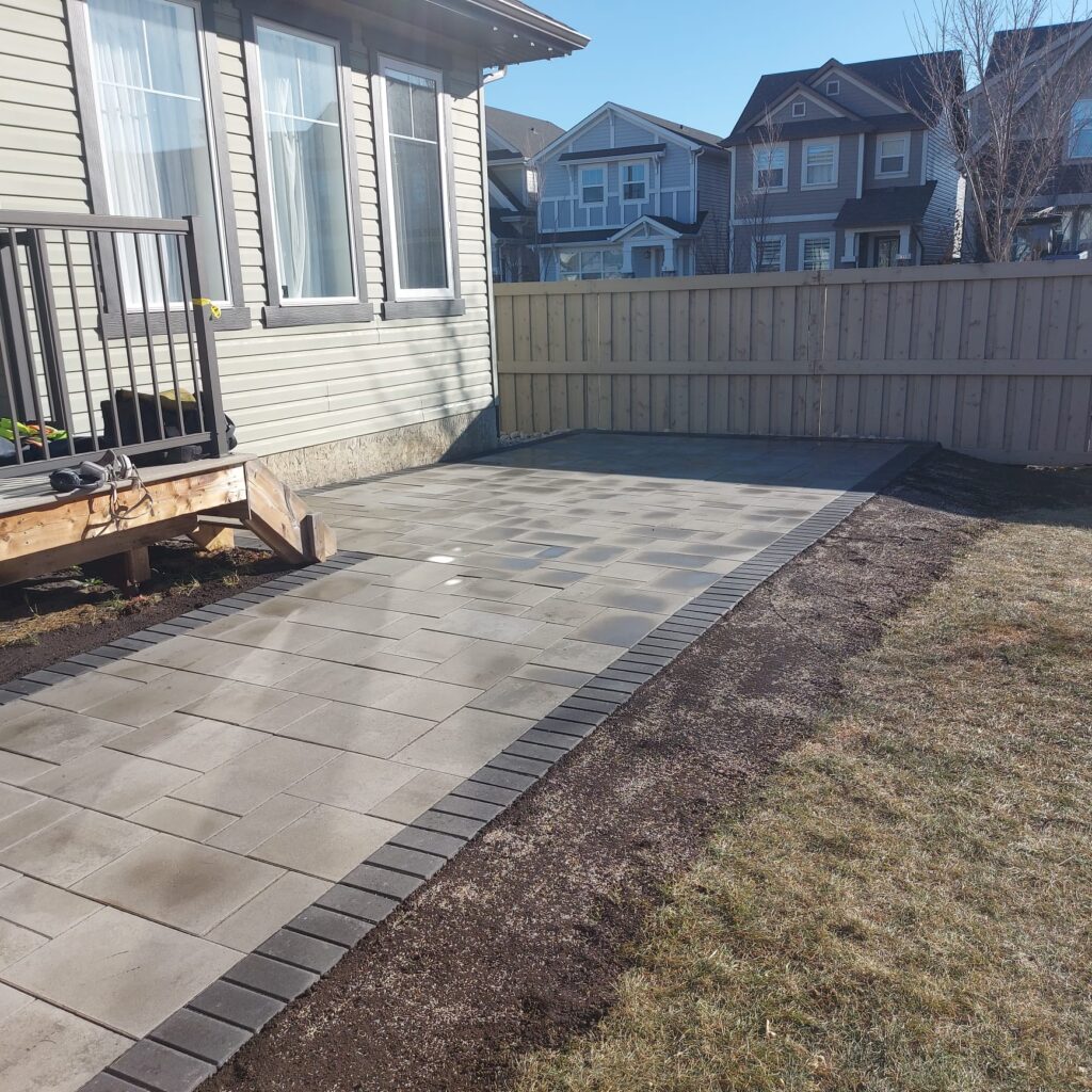 Finished backyard patio