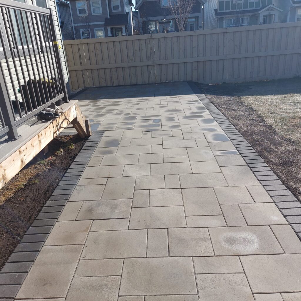 Paved patio